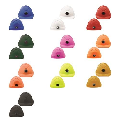 Pro Choice Hard Hat (V9) - Vented, 6 Point Push-lock Harness C/w Lamp Bracket X 20 - HHV9LB PPE Pro Choice WHITE  